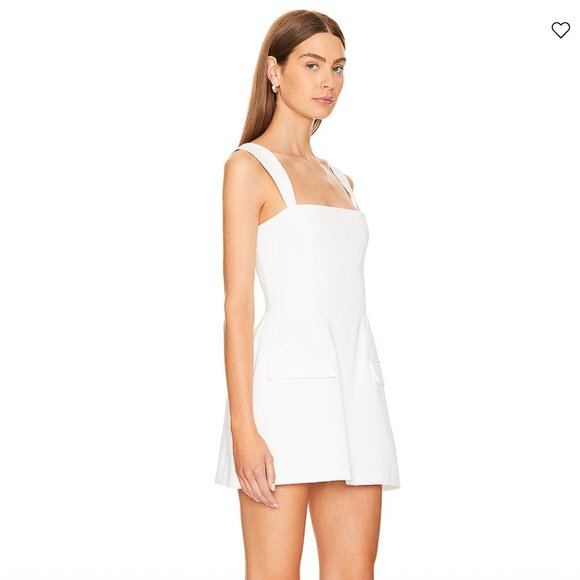 Amanda Uprichard Bethany Romper in Ivory White Mini Dress Bridal Bachelorette XL - Picture 2 of 6